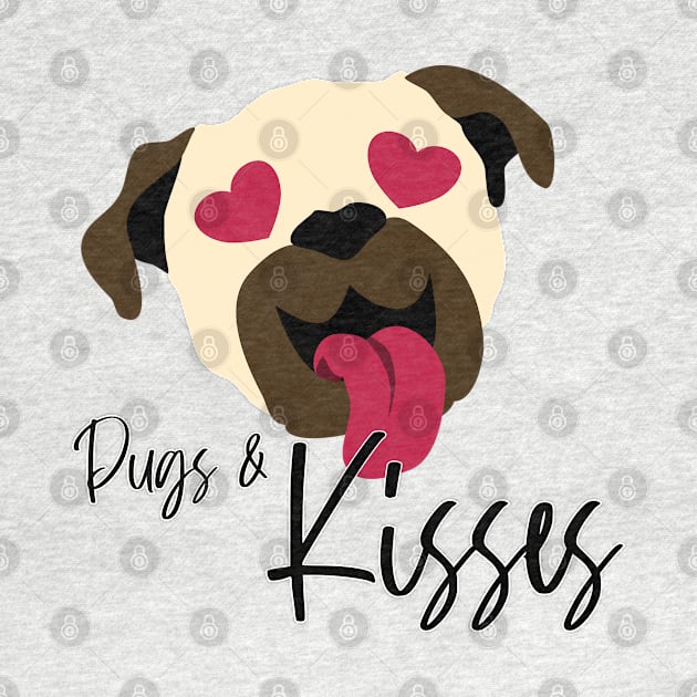 Pugs and Kisses Dog Valentine by Punderstandable